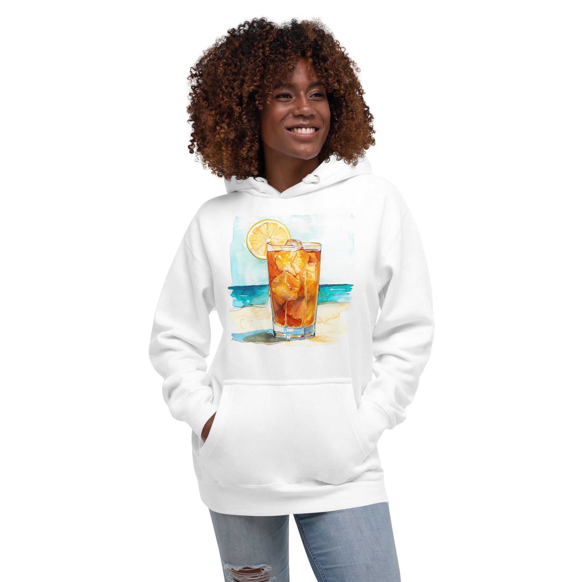 Long Island Ice Tea Front Print Unisex Hoodie - Swagodin