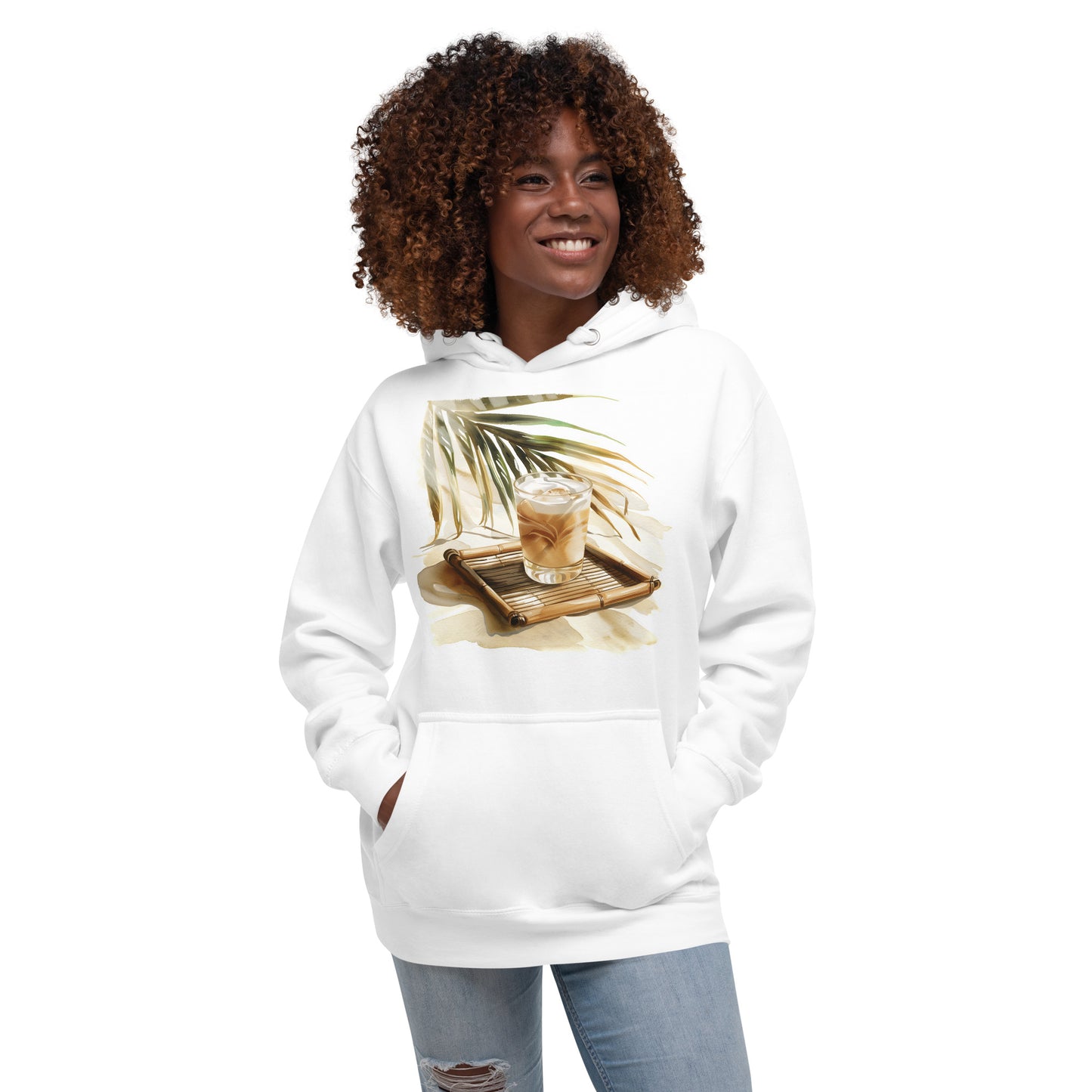 White Russian Front Print Unisex Hoodie - Swagodin