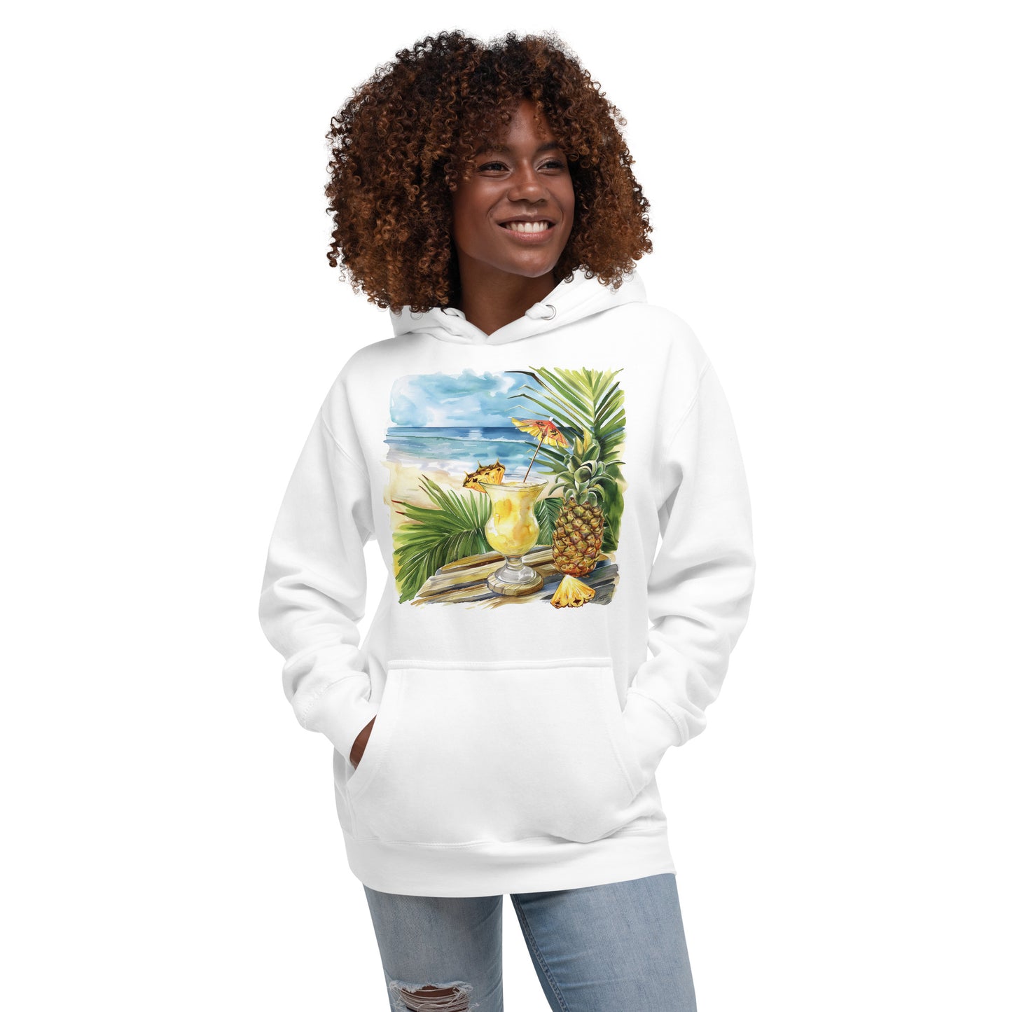 Pina Colada Front Print Unisex Hoodie - Swagodin