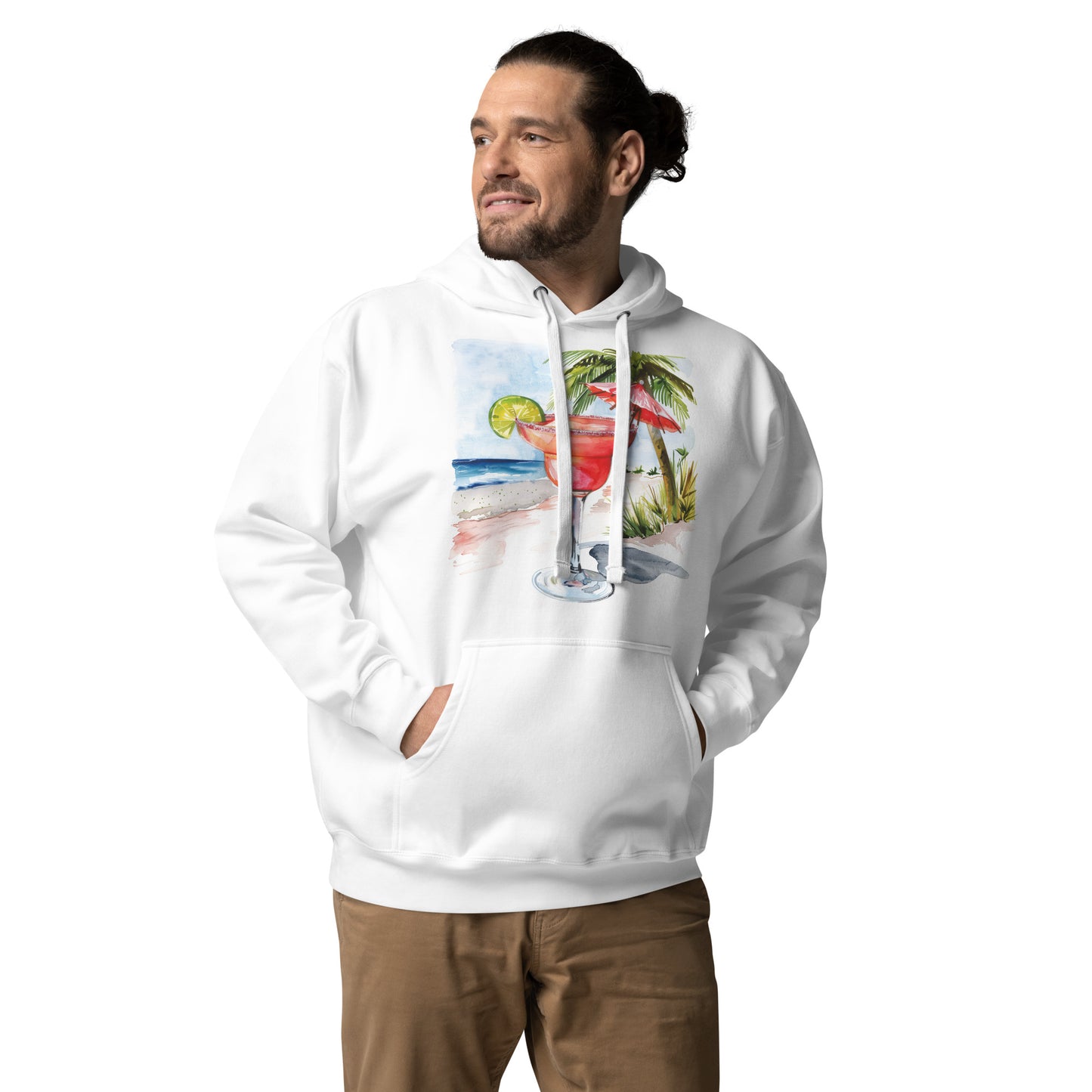 Strawberry Daiquiri Front Print Unisex Hoodie - Swagodin