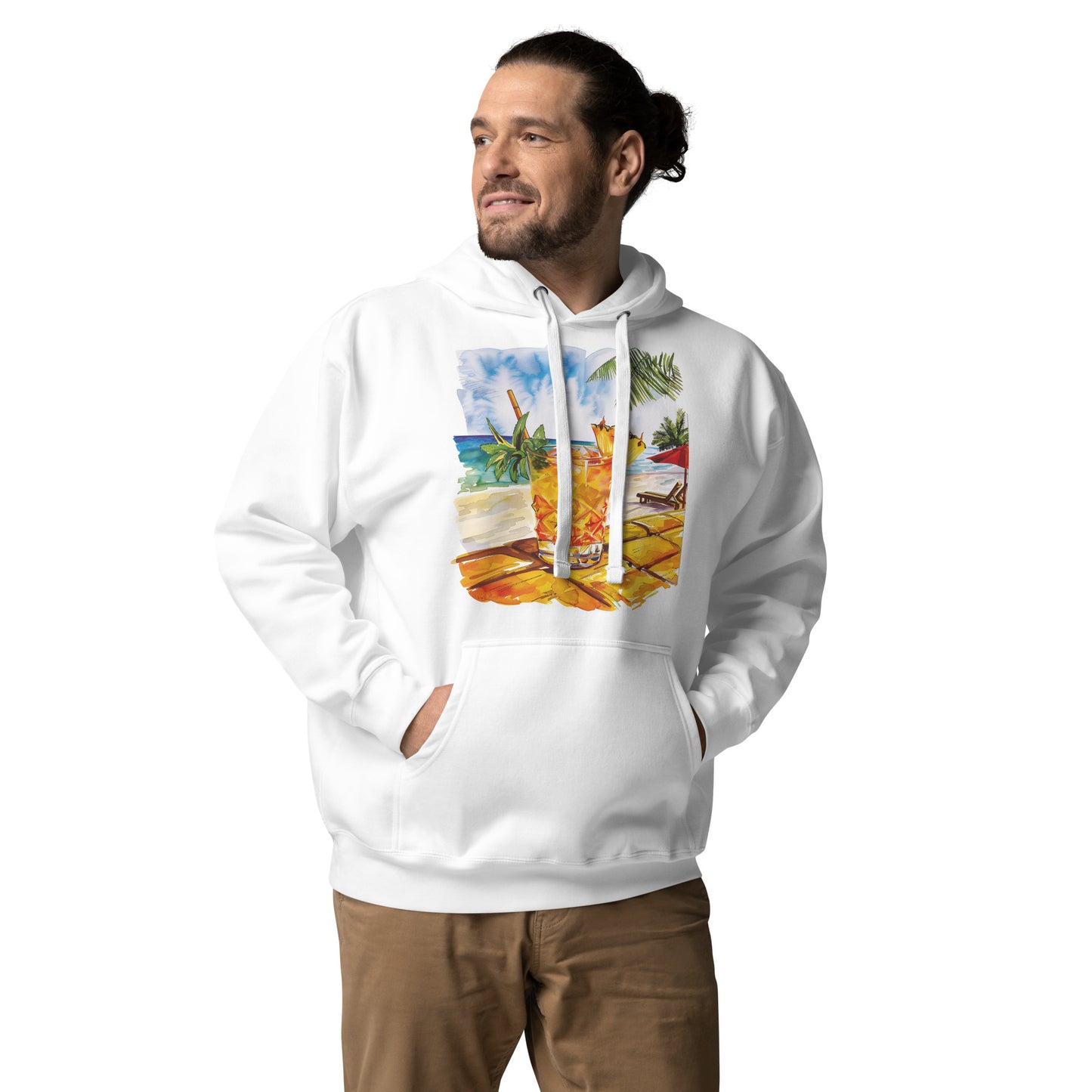 Mai Tai Front Print Unisex Hoodie - Swagodin