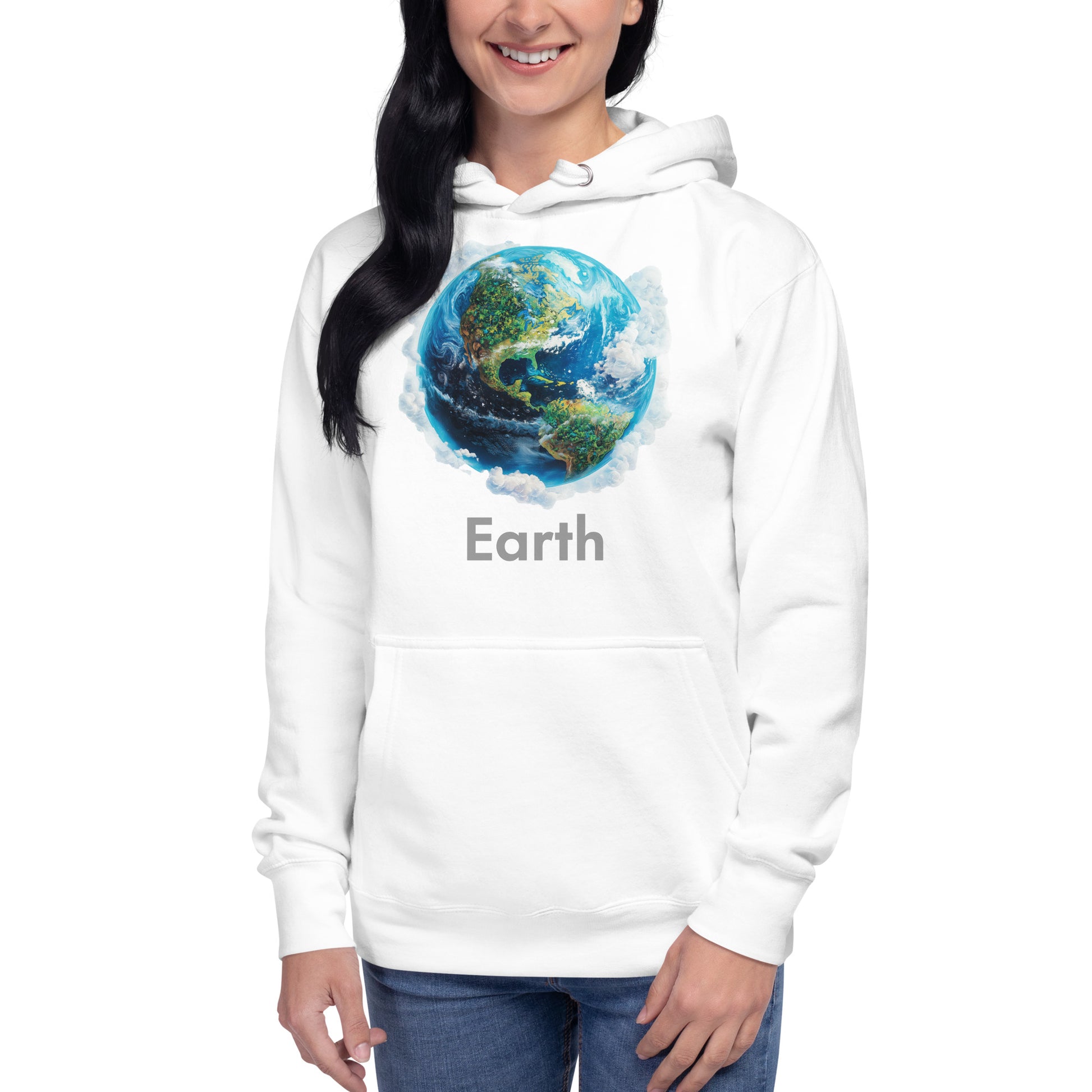 Earth Named Front Print Unisex Hoodie - Swagodin