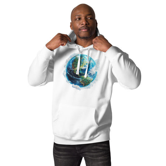 Earth Front Print Unisex Hoodie - Swagodin